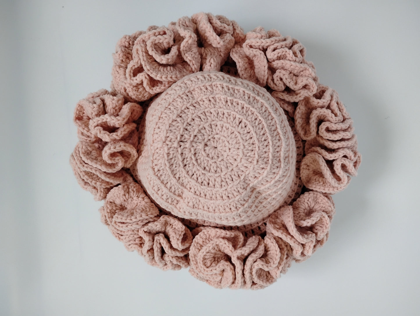 handmade crochet ruffles hat - Stylish warm and cozy winter hat