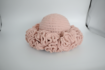 handmade crochet ruffles hat - Stylish warm and cozy winter hat